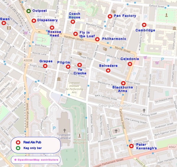 Liverpool Crawl Map 1
