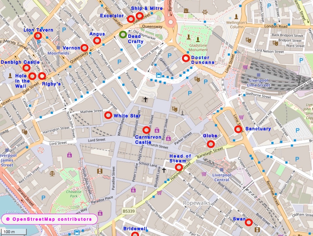 Liverpool Crawl Map 2